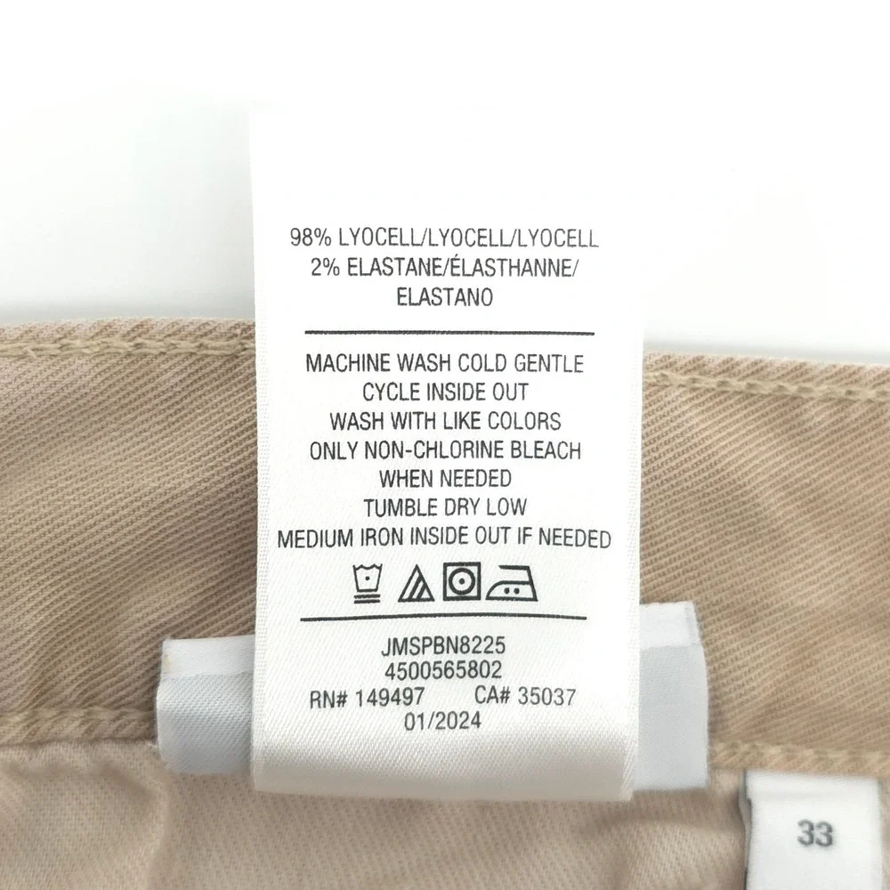 Joe's Mens Pants The Brixton 33 Cobblestone Tan Straight Narrow Lyocell Blend
